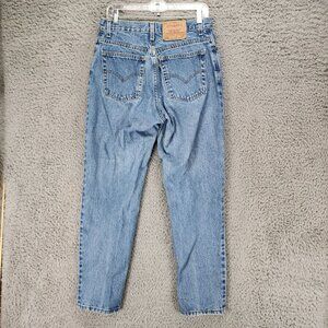 Levis Jeans Womens 12 Blue 550 Cotton Denim Relaxed Fit Tapered *Read*